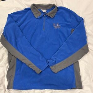 Blue and Gray UK Quarter-Zip Pullover